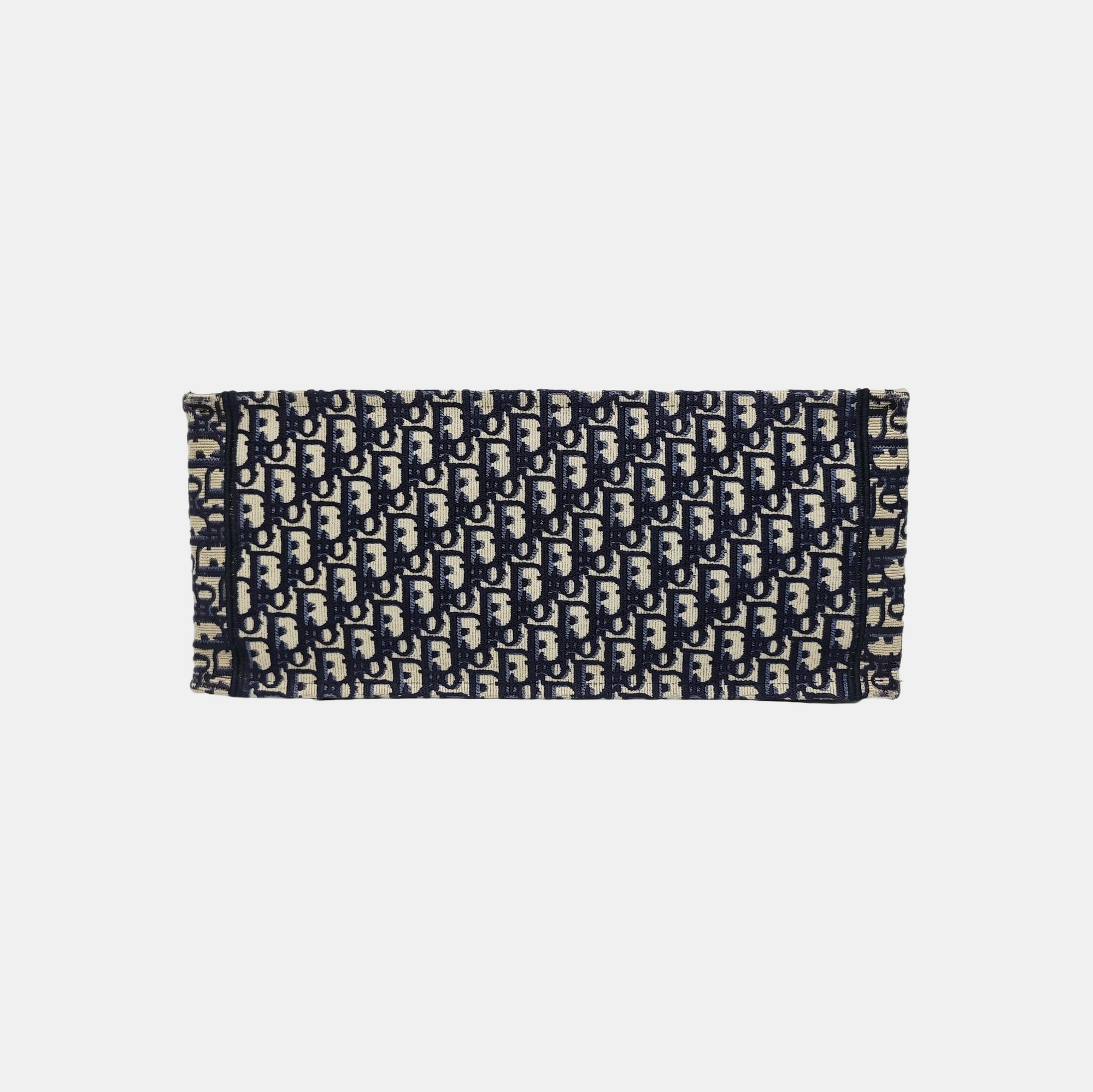 Book Tote Large Oblique Canvas Blue