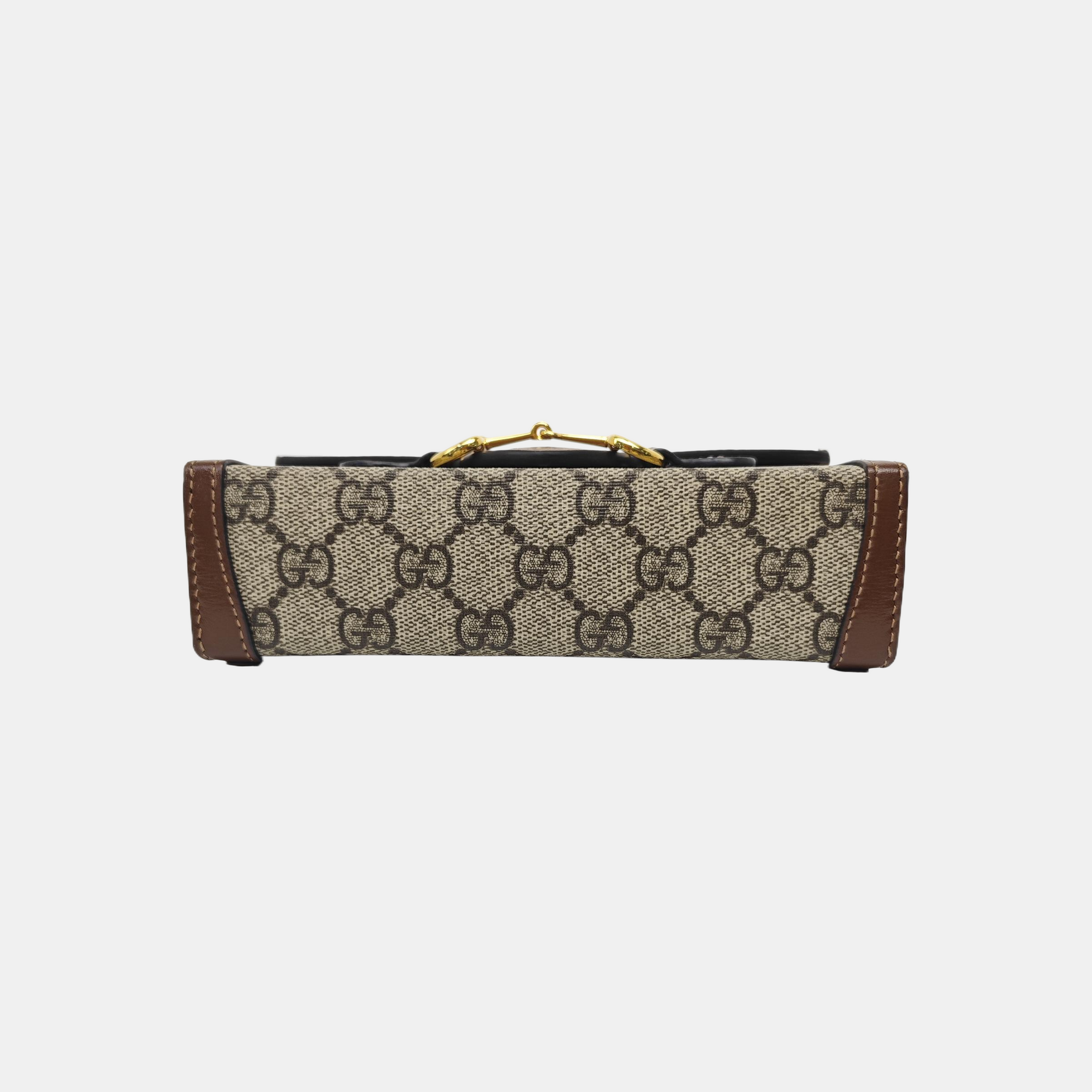 Horsebit 1955 Mini Monogram Coated Canvas Beige