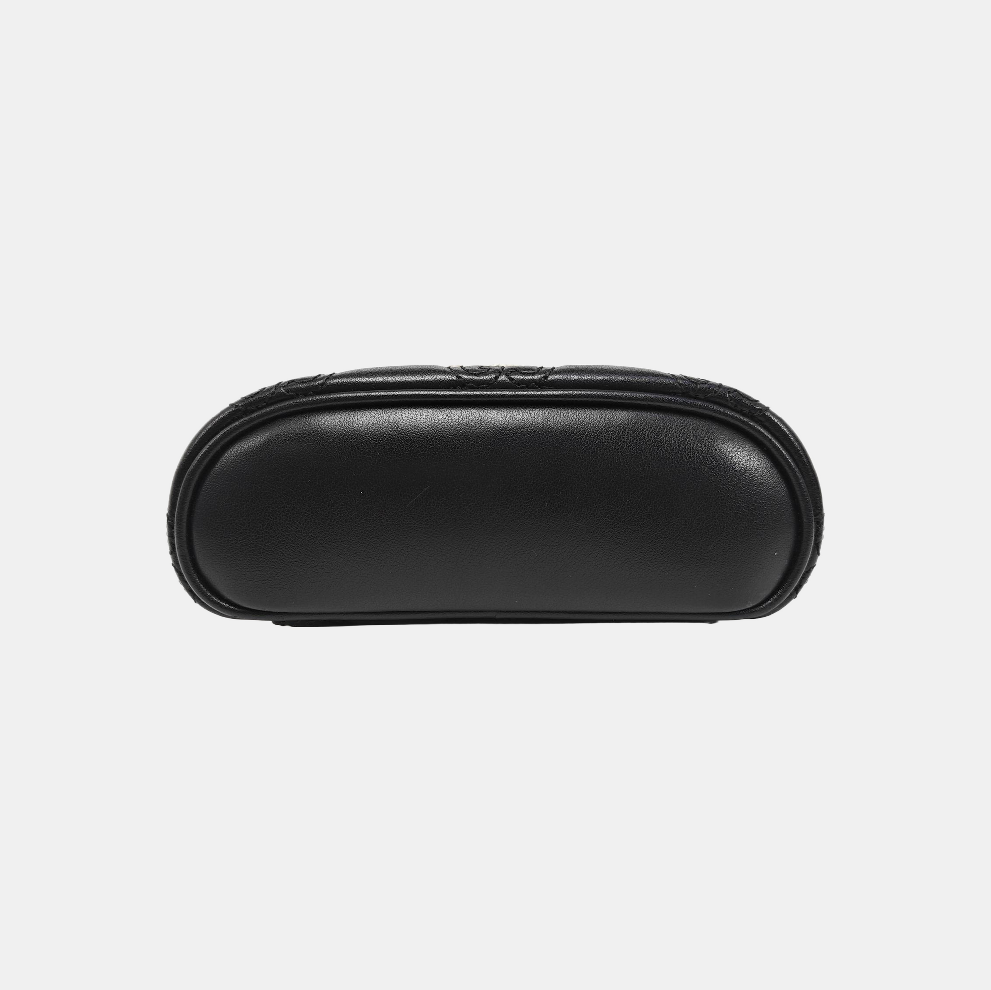 Monogram Calfskin Shoulder Bag Black