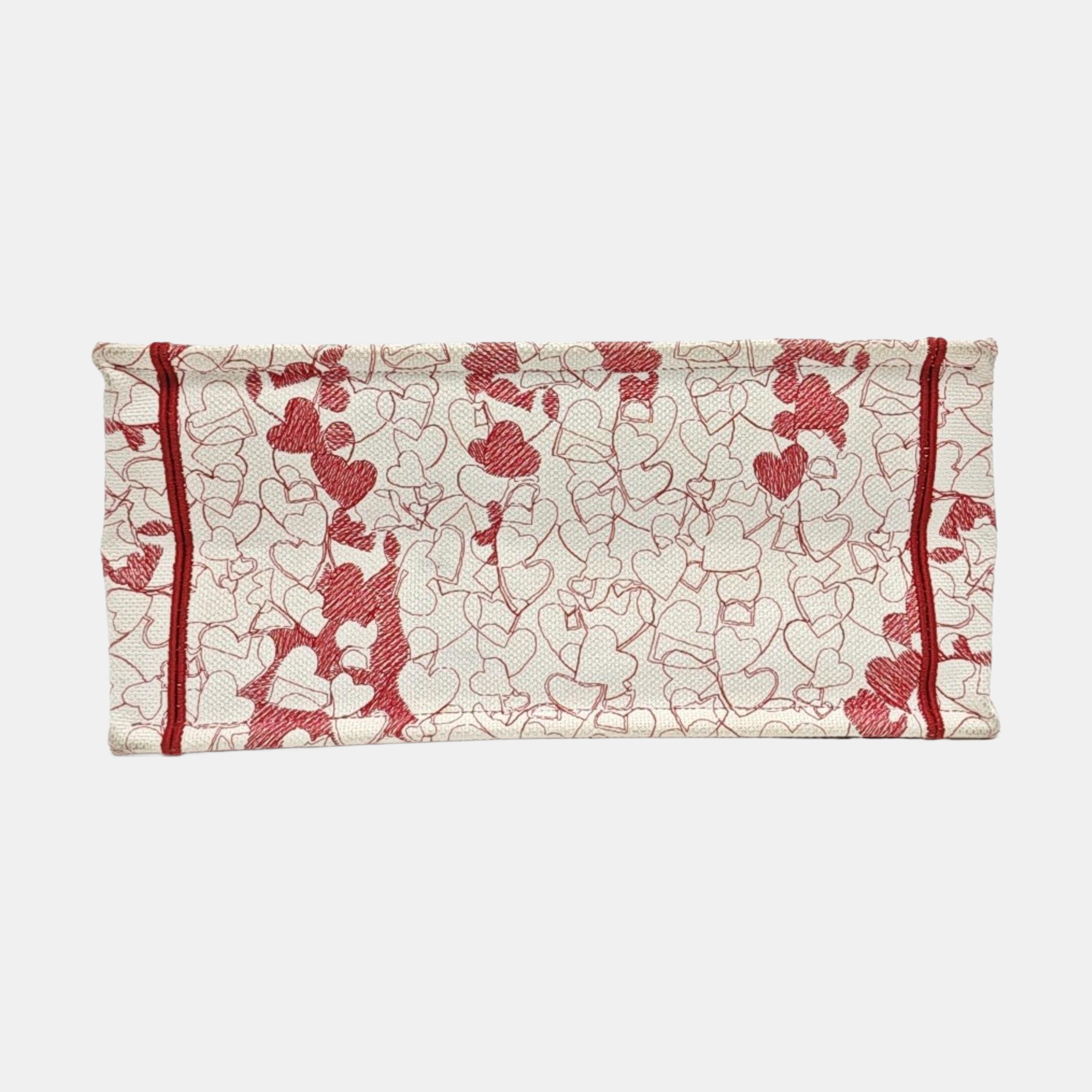Authenticated pre-owned  Book Tote Medium Fabric Red - Tote Bag at Looply
