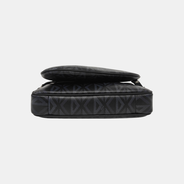 Coated Canvas Shoulder Bag Black