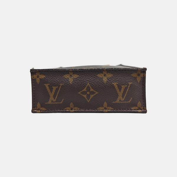 SAC PLAT Mini Monogram Coated Canvas Brown