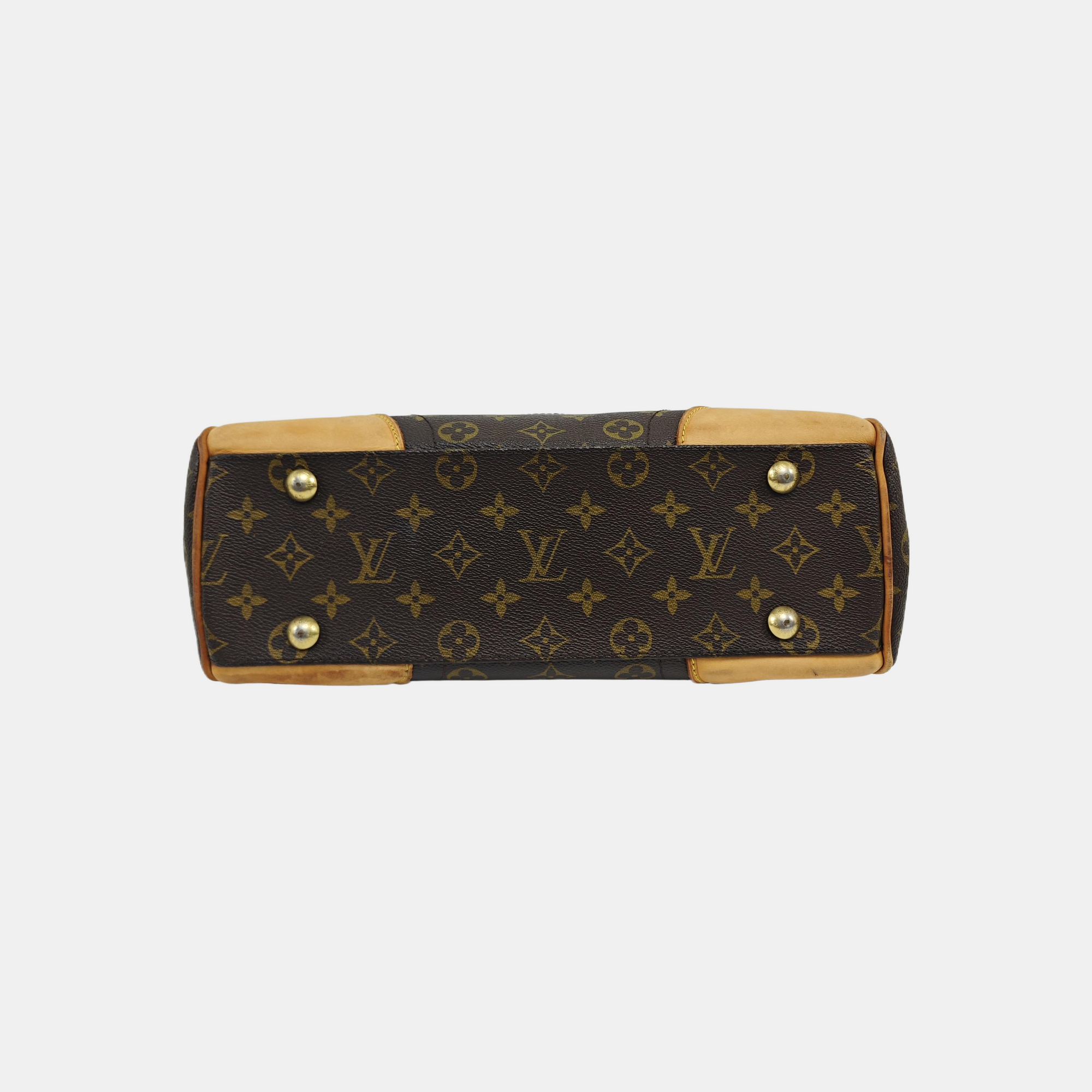 BEVERLY MM Monogram Coated Canvas Brown