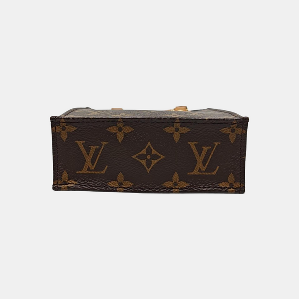 SAC PLAT Mini Monogram Coated Canvas Brown