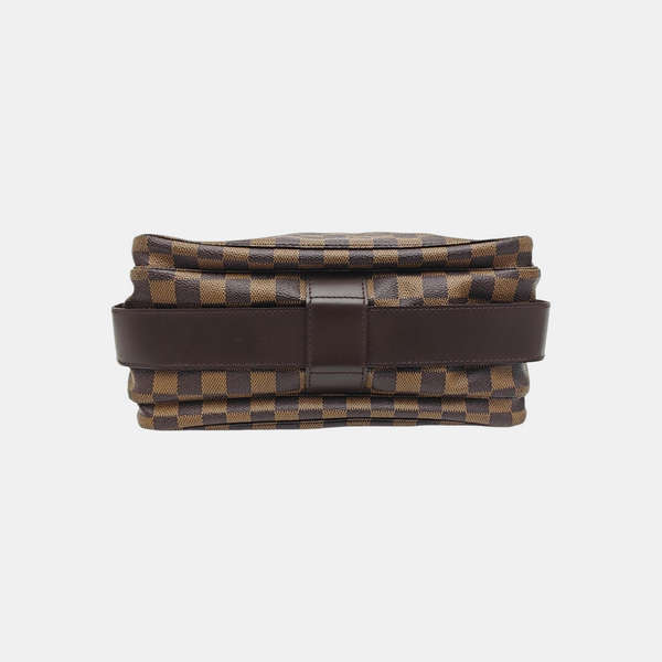 NAVIGLIO Damier Ebene Coated Canvas Brown