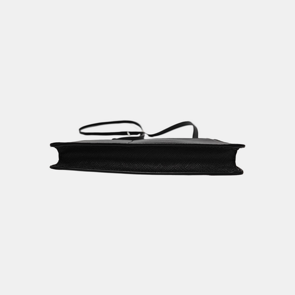 Saffiano Calfskin Shoulder Bag Black