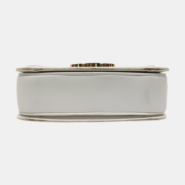 TRIOMPHE Small Coated Canvas White