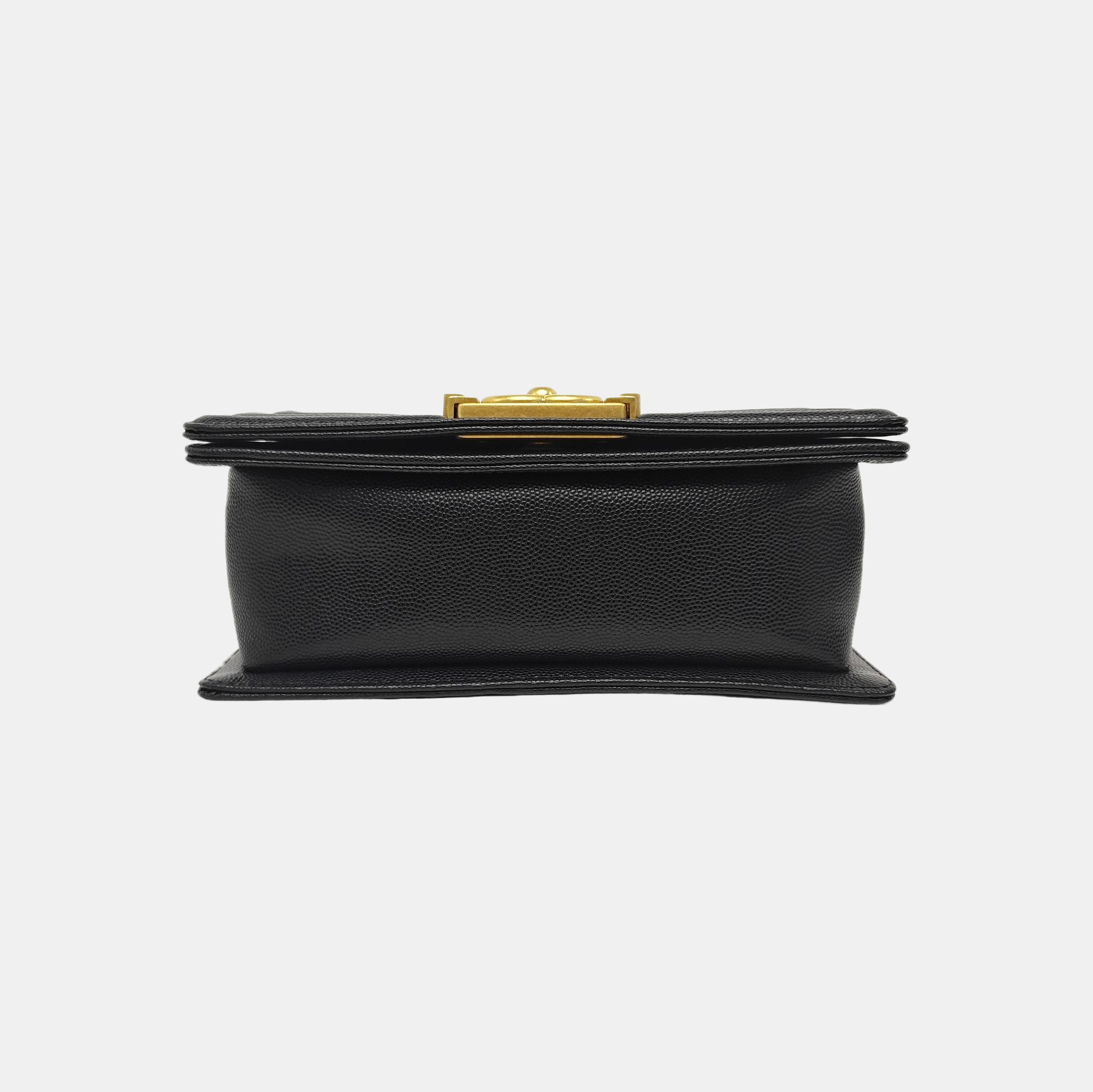 BOY CHANEL Small Quilted Grained Calfskin Black