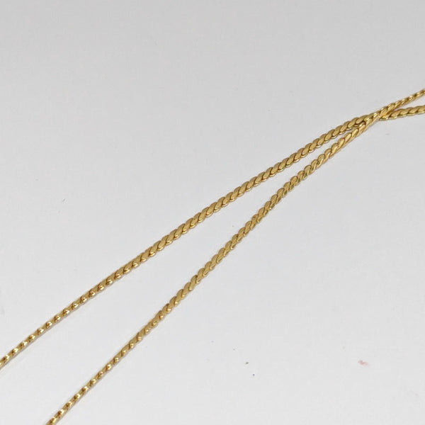 Twist Round Metal Gold Necklace