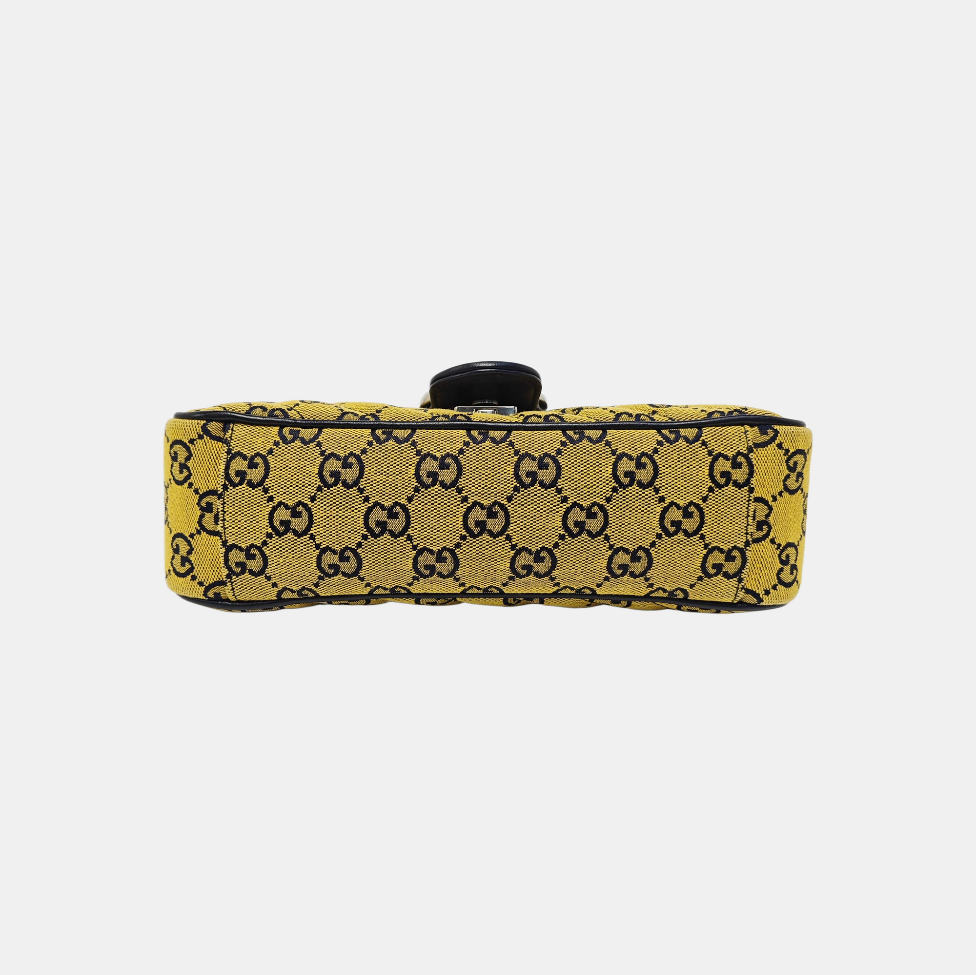 GG Marmont Medium Quilted Canvas Yellow