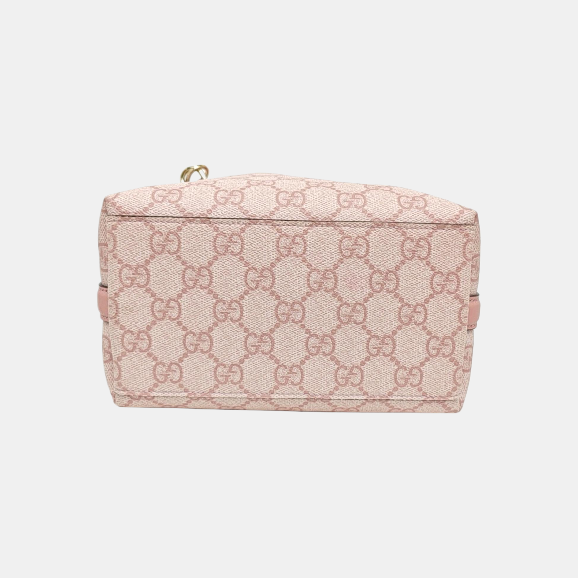 GG Emblem Small Monogram Coated Canvas Pink