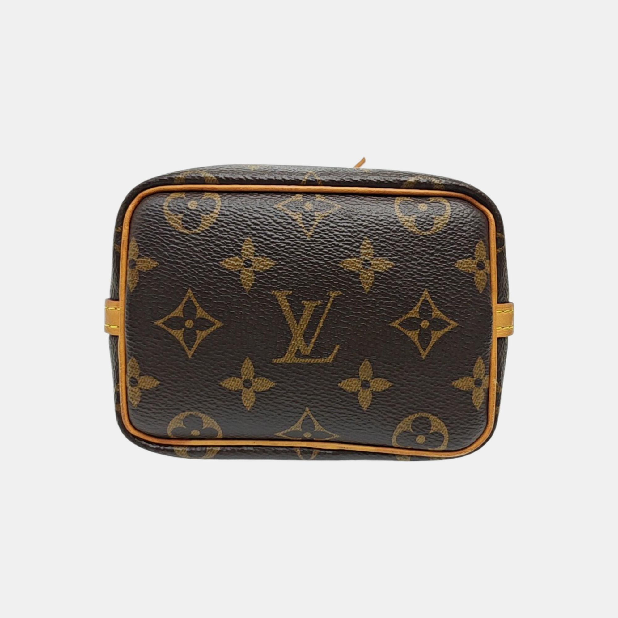 NÉONOÉ Nano Monogram Coated Canvas Brown