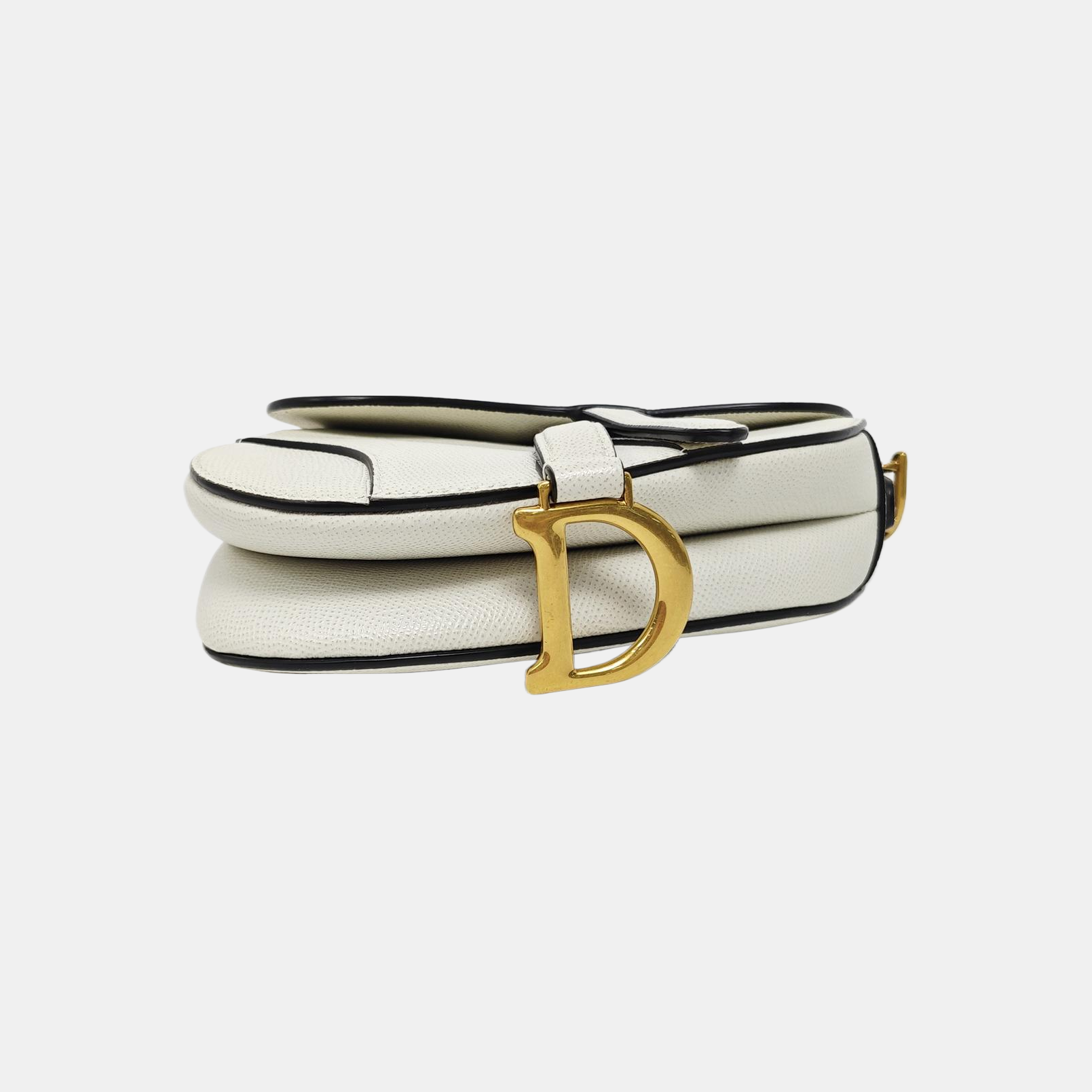 Saddle Mini Calfskin White