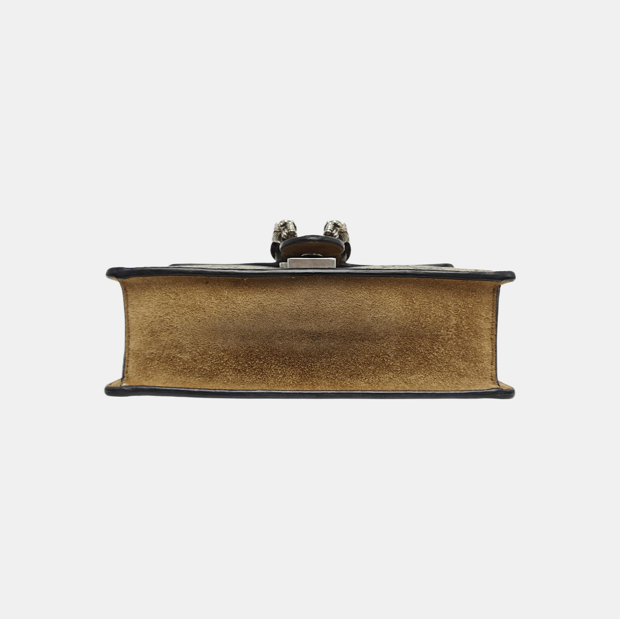 Dionysus Mini Monogram Coated Canvas Beige