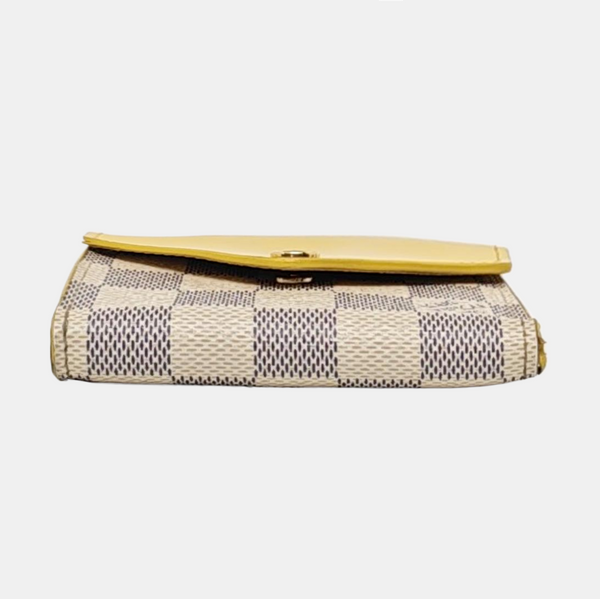 ZOE Damier Azur Coated Canvas White Wallet