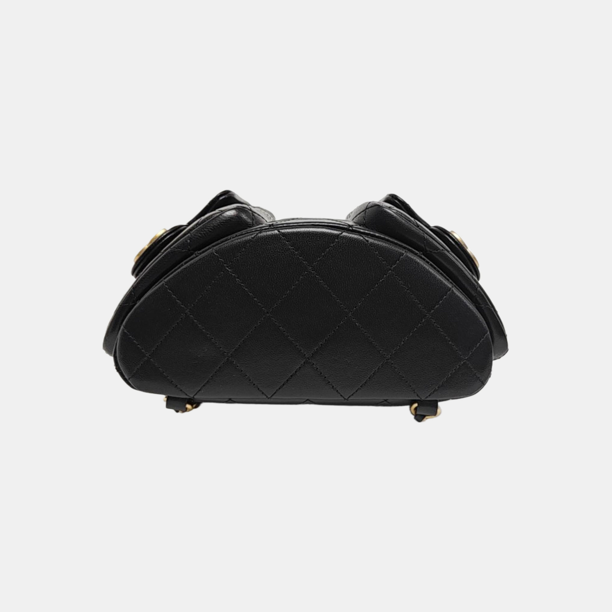 Quilted Lambskin Backpack Black