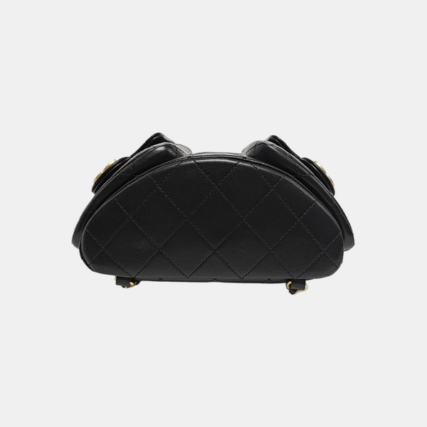 Quilted Lambskin Backpack Black