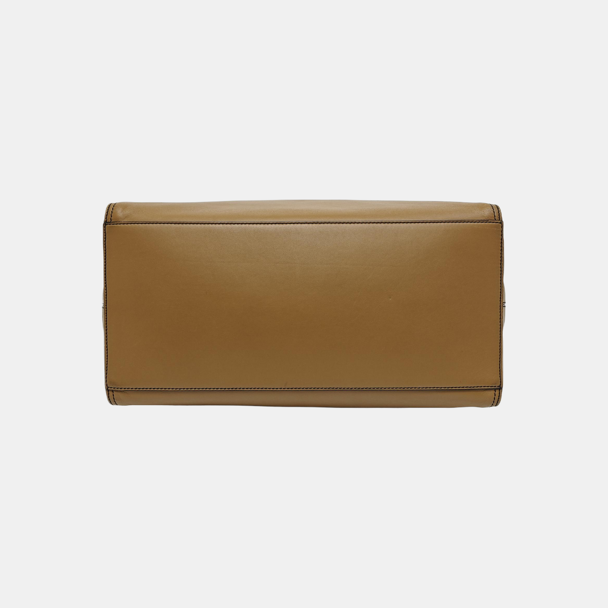 Calfskin Shoulder Bag Brown