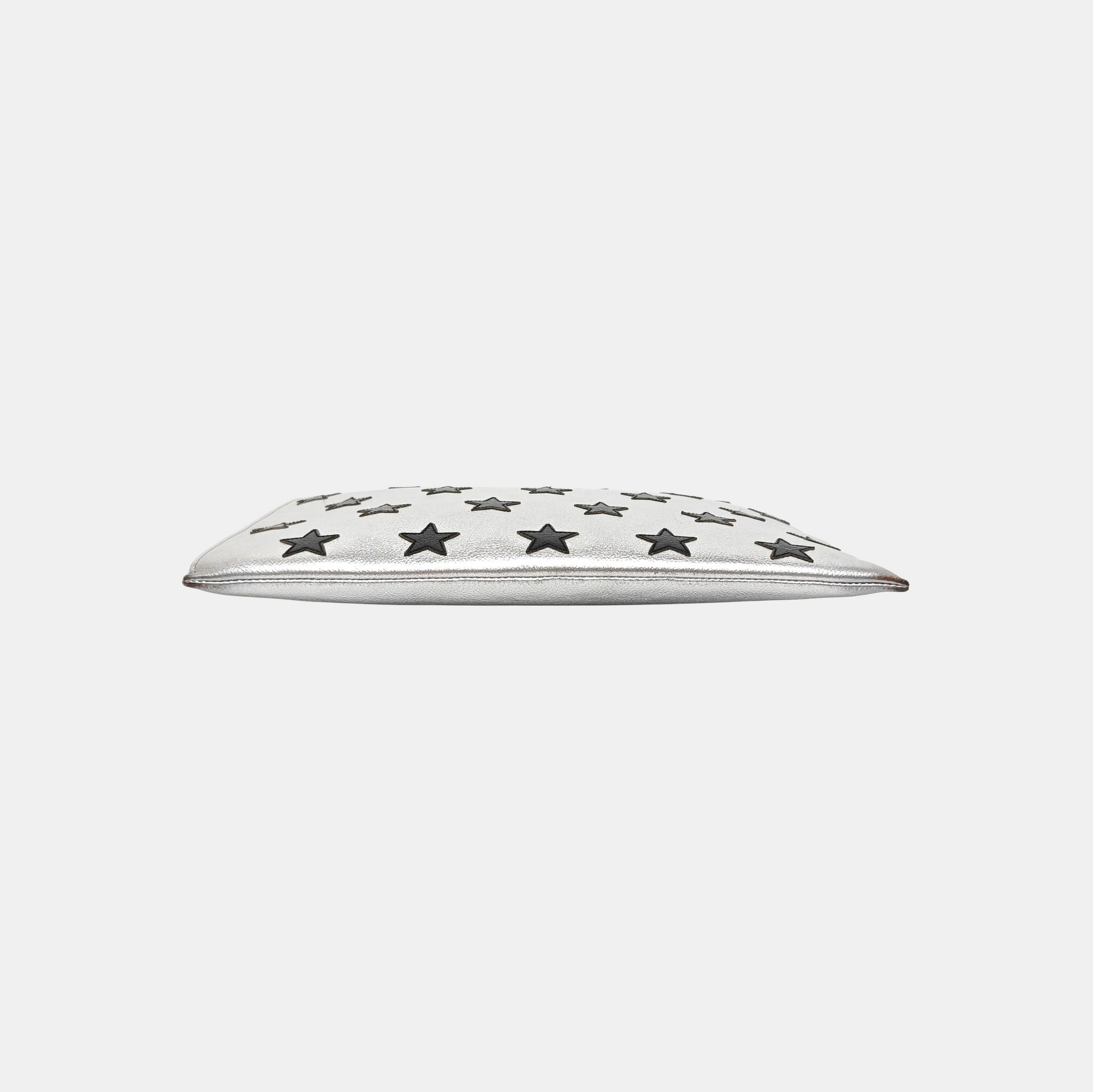 Calfskin Clutch Silver