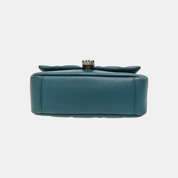 SERPENTI CABOCHON Small Quilted Lambskin Green