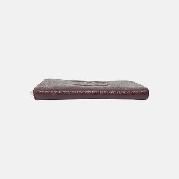 Grained Calfskin Wallet Red