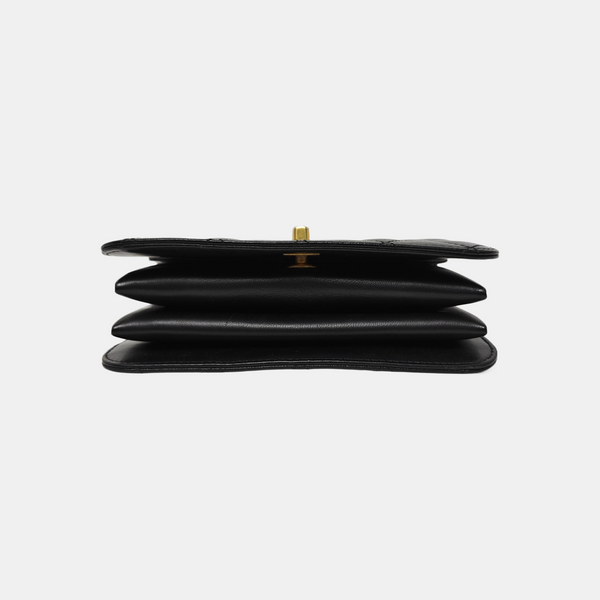 Quilted Grained Calfskin Mini Black
