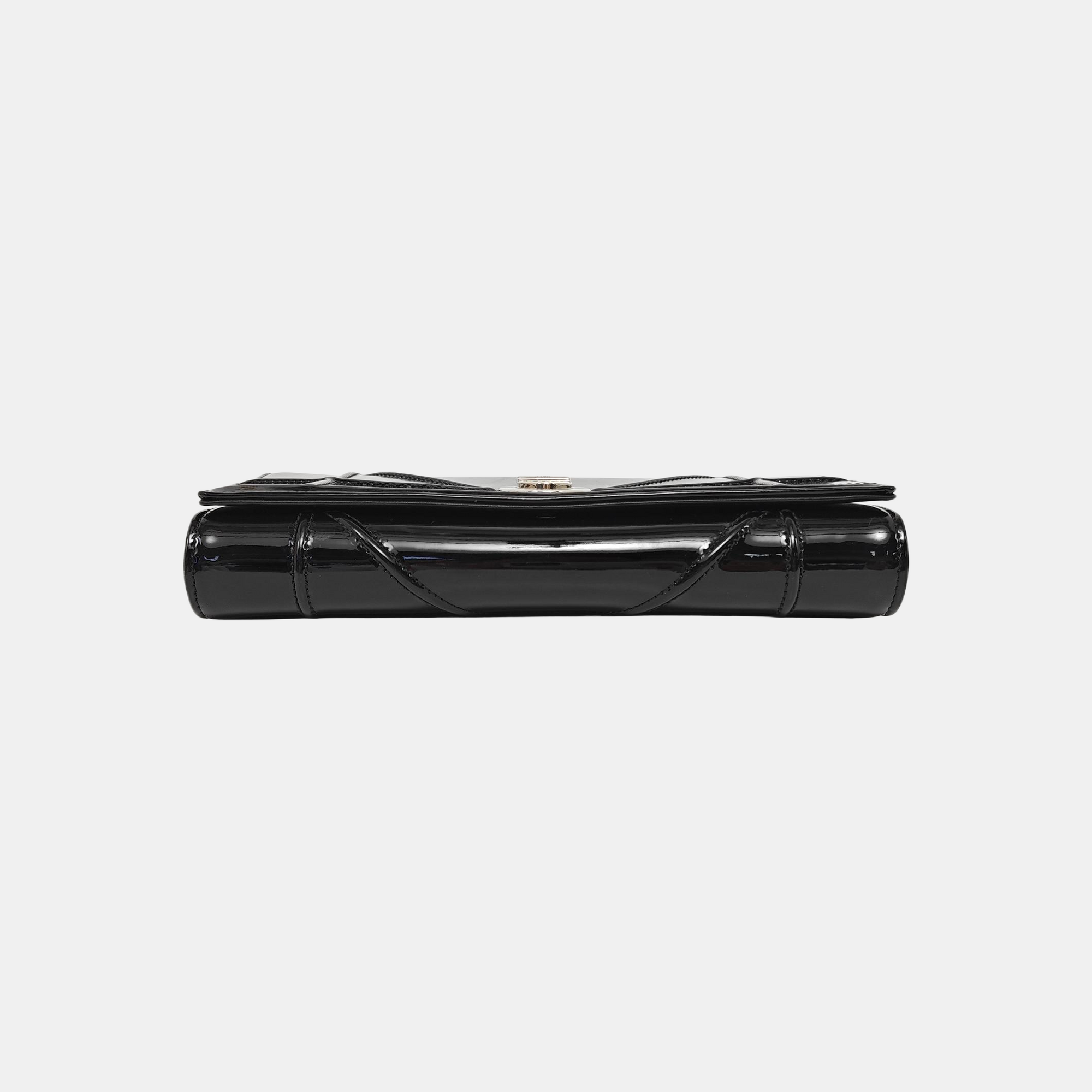 Diorama Small Cannage Patent Leather Black
