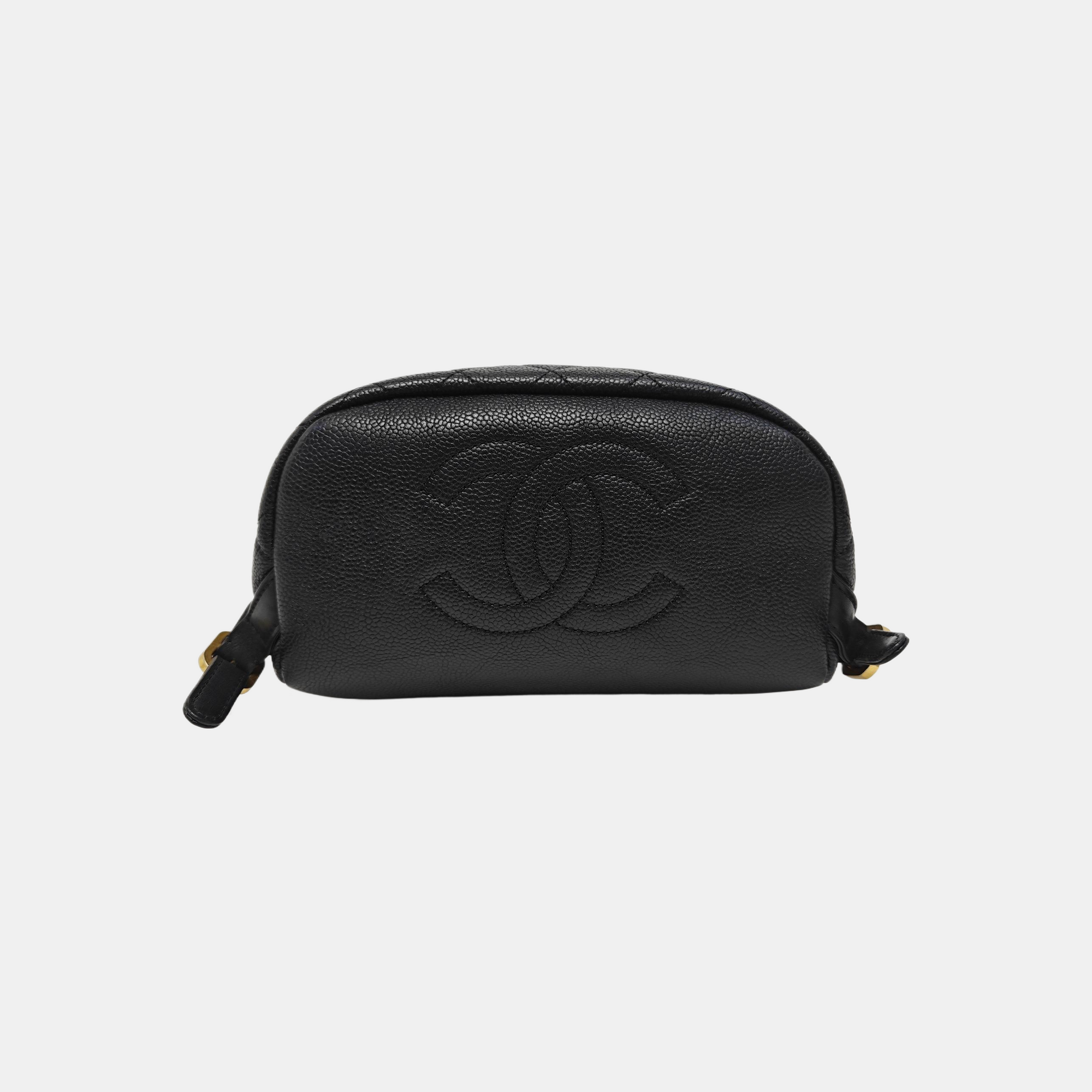 FILIGREE Small Quilted Grained Calfskin Black