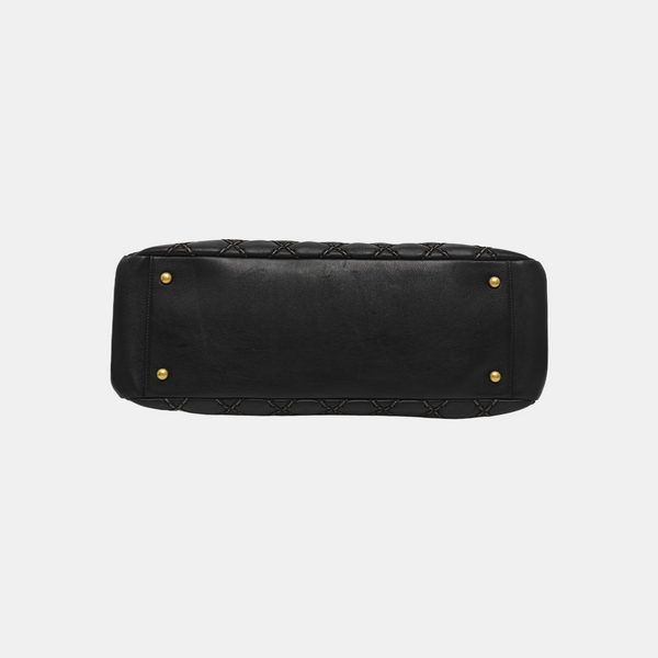 Quilted Calfskin Tote Bag Black