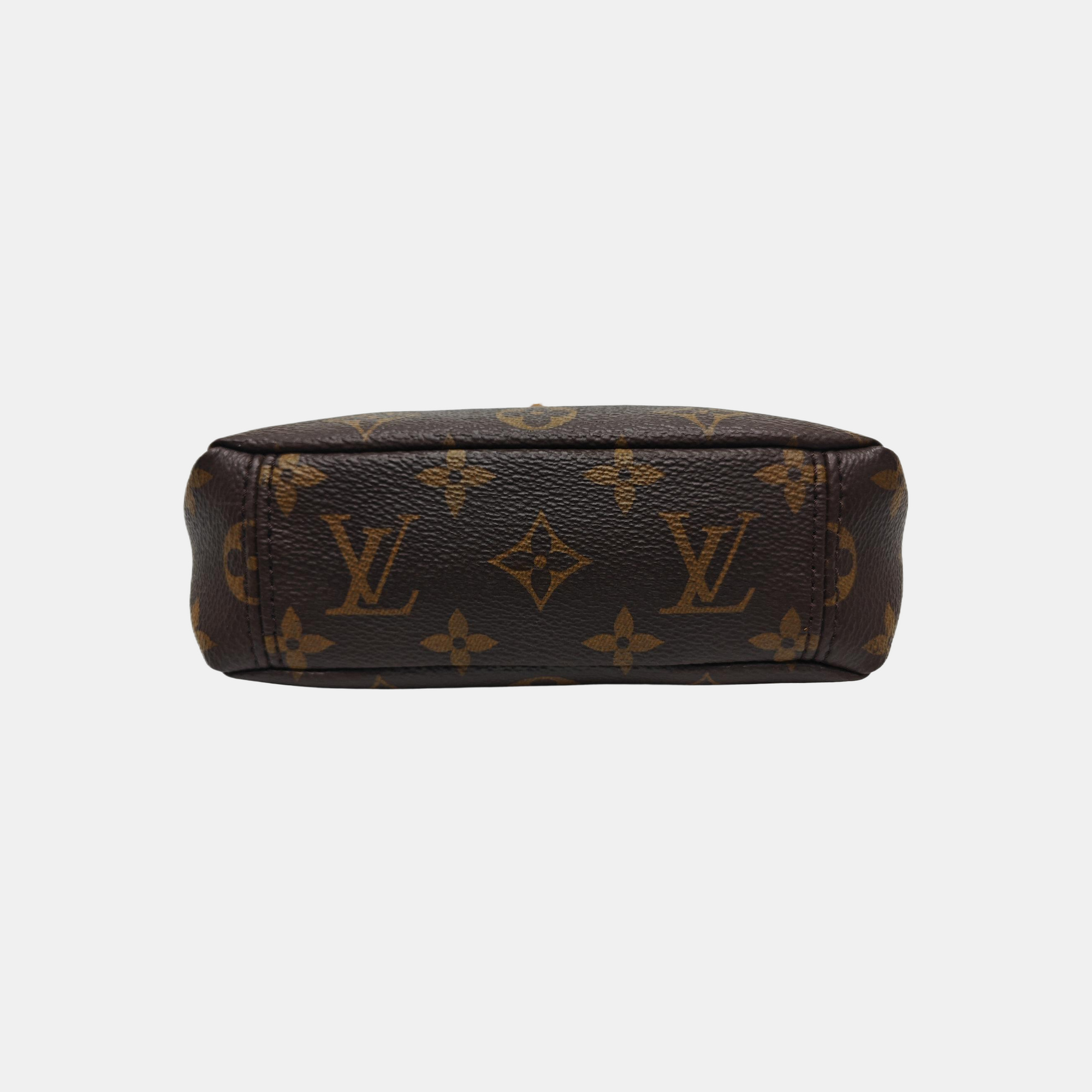 PALLAS Nano Monogram Coated Canvas Brown