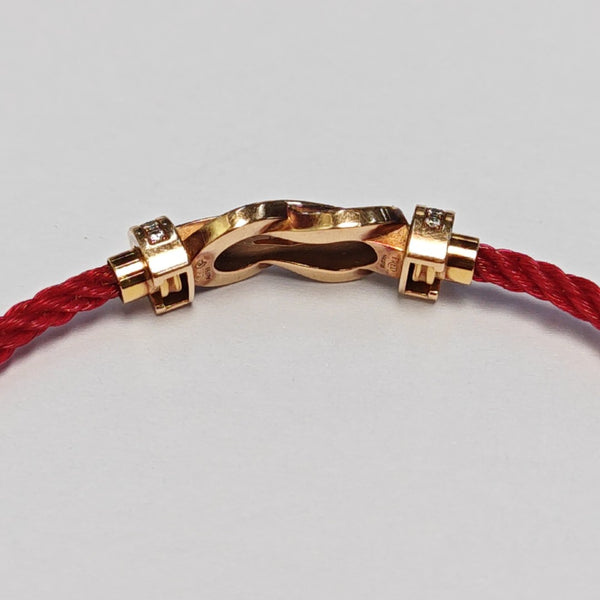 Chance Infinie Fabric Red Bracelet