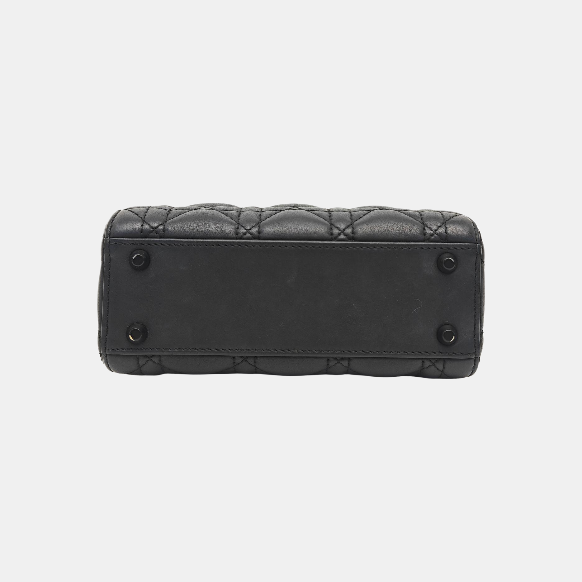 Lady Dior Mini Cannage Calfskin Black