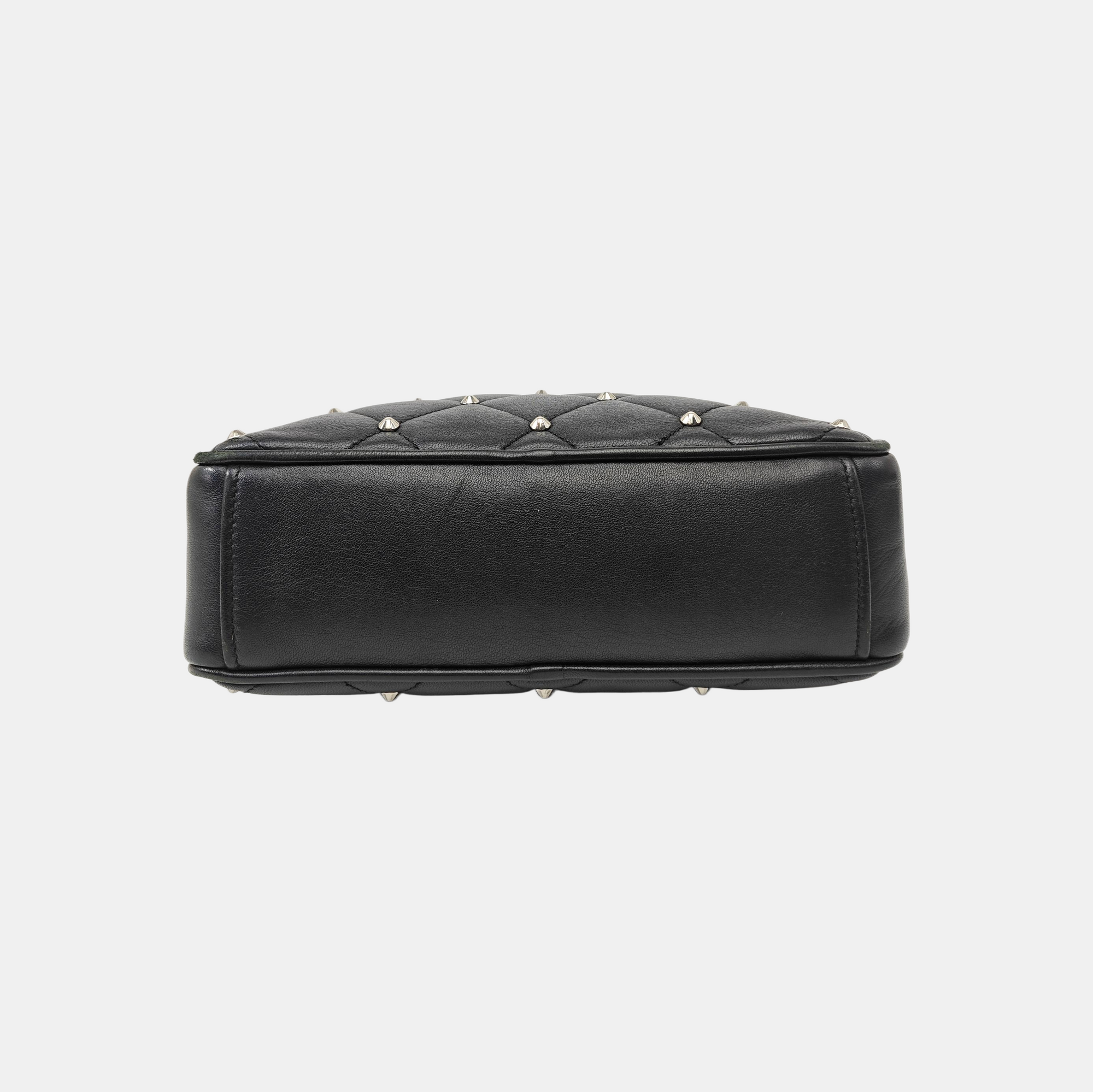 Quilted Lambskin Shoulder Bag Black