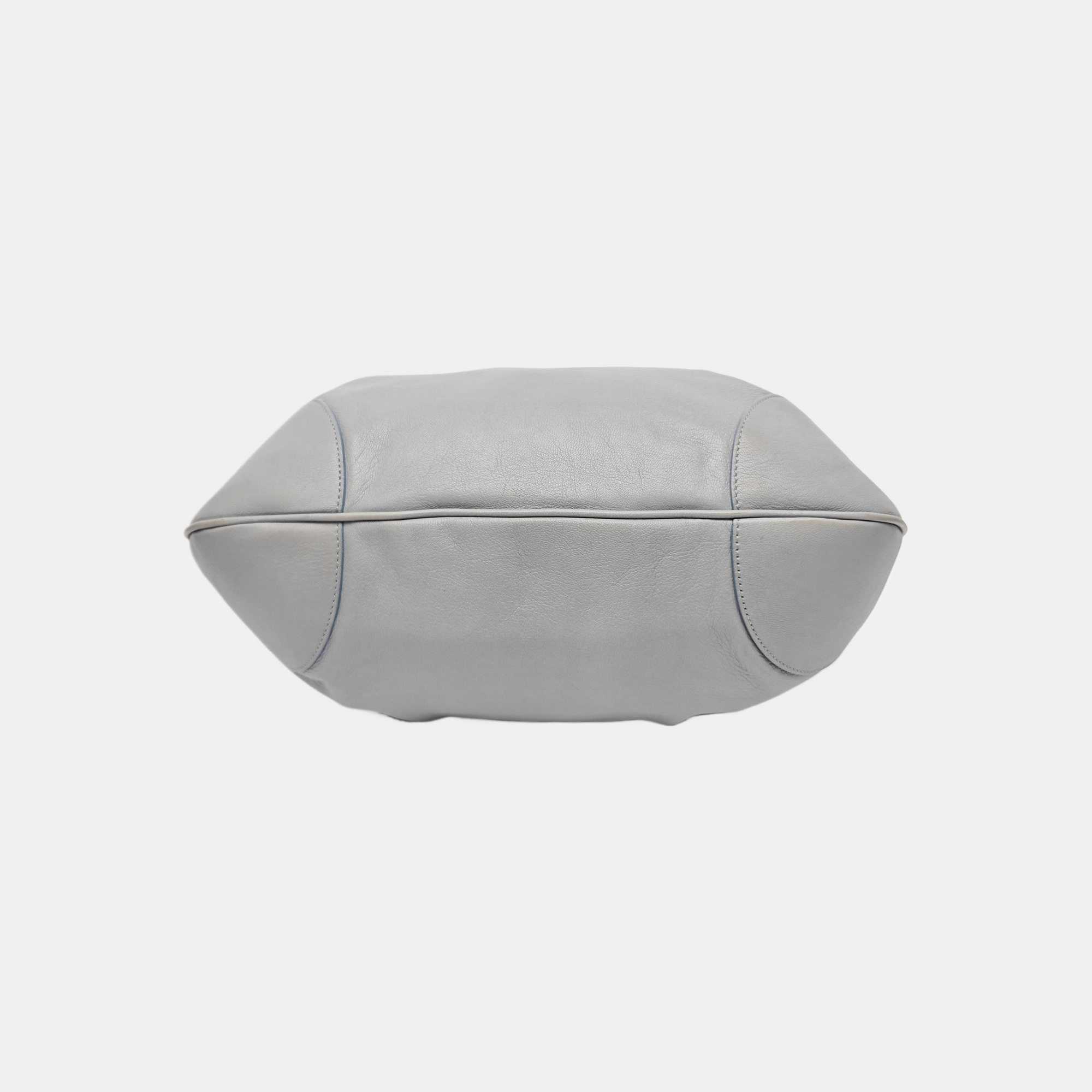 Calfskin Top Handle Bag Blue