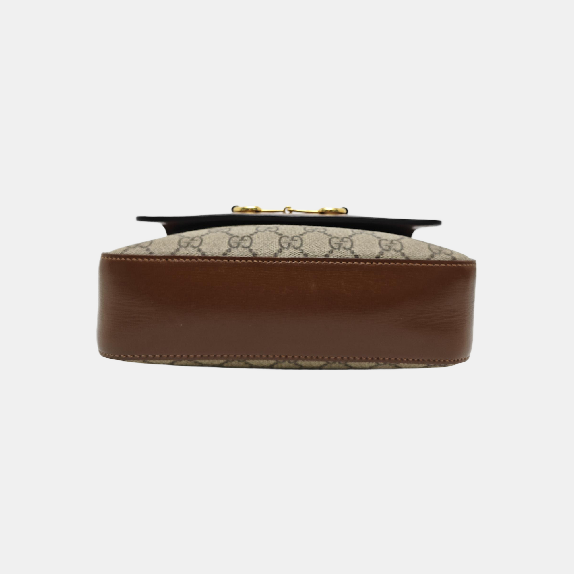 Horsebit 1955 Small Coated Canvas Beige