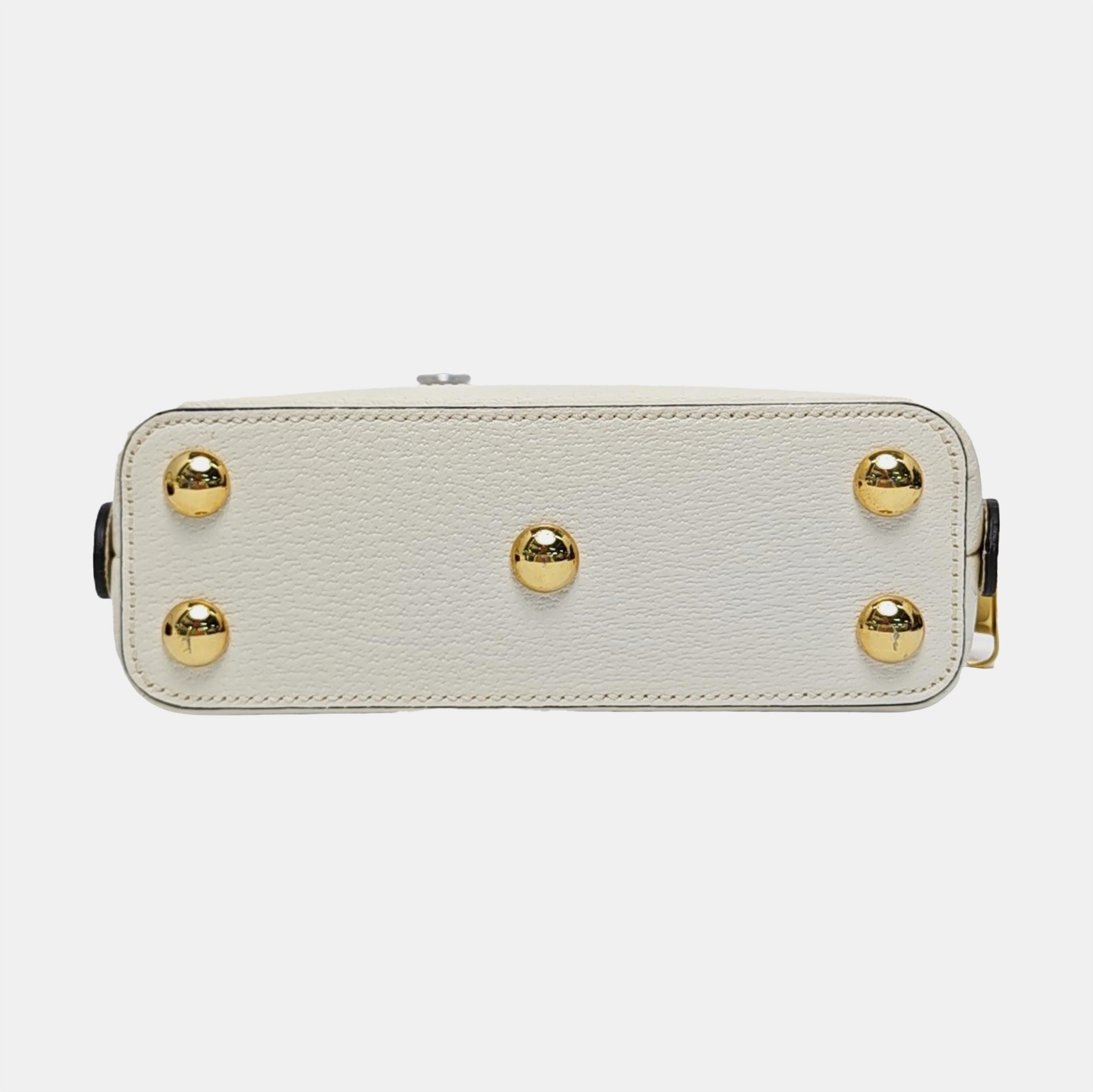 Authenticated pre-owned  Horsebit 1955 Mini Leather White - Shoulder Bag at Looply