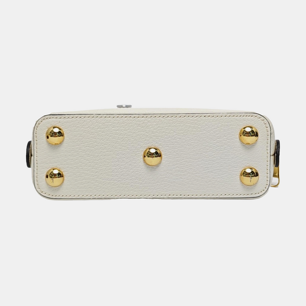 Authenticated pre-owned  Horsebit 1955 Mini Leather White - Shoulder Bag at Looply
