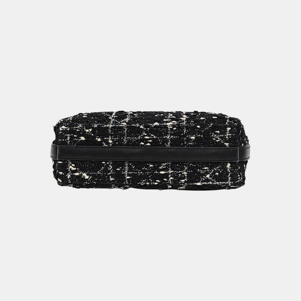 Quilted Fabric Shoulder Bag Black