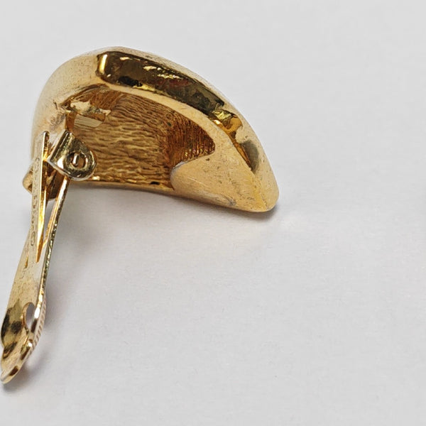 Metal Gold Clip On Earrings