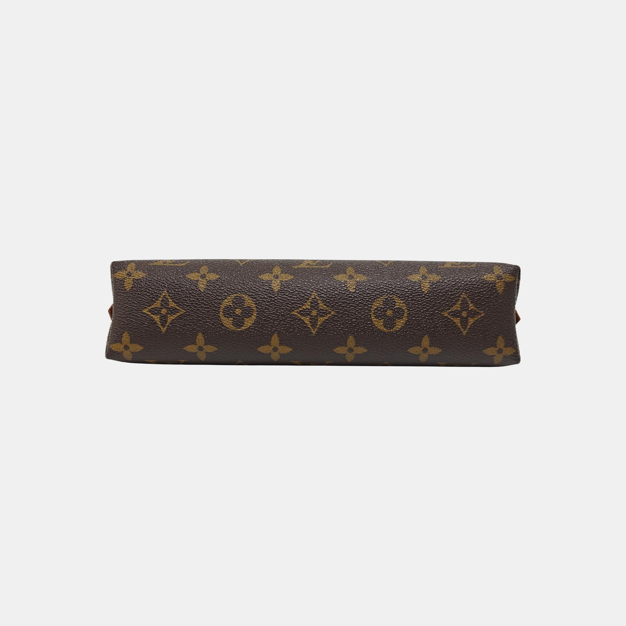 COSMETIC Monogram Coated Canvas Brown