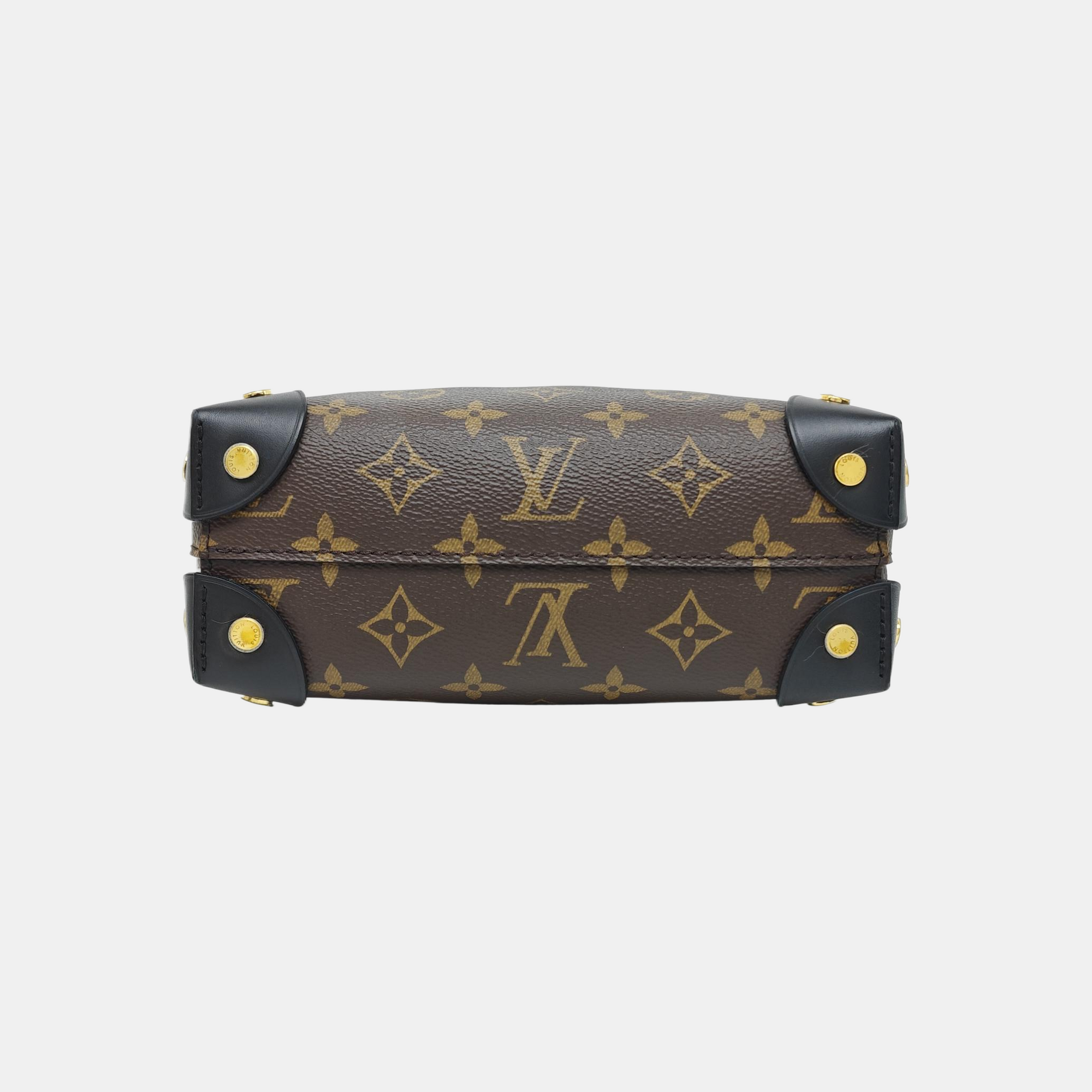 PETITE MALLE Monogram Coated Canvas Brown