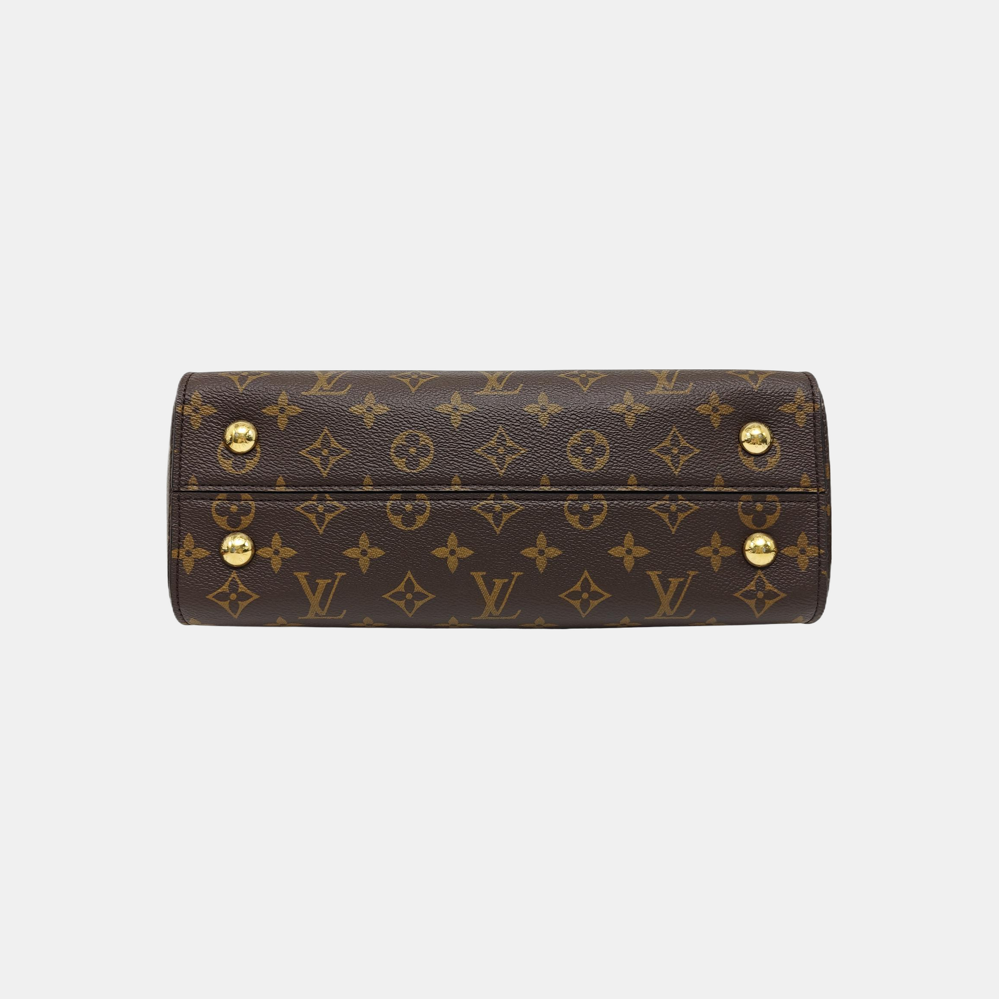 CLUNY MM Monogram Coated Canvas Brown
