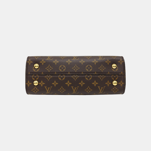 CLUNY MM Monogram Coated Canvas Brown