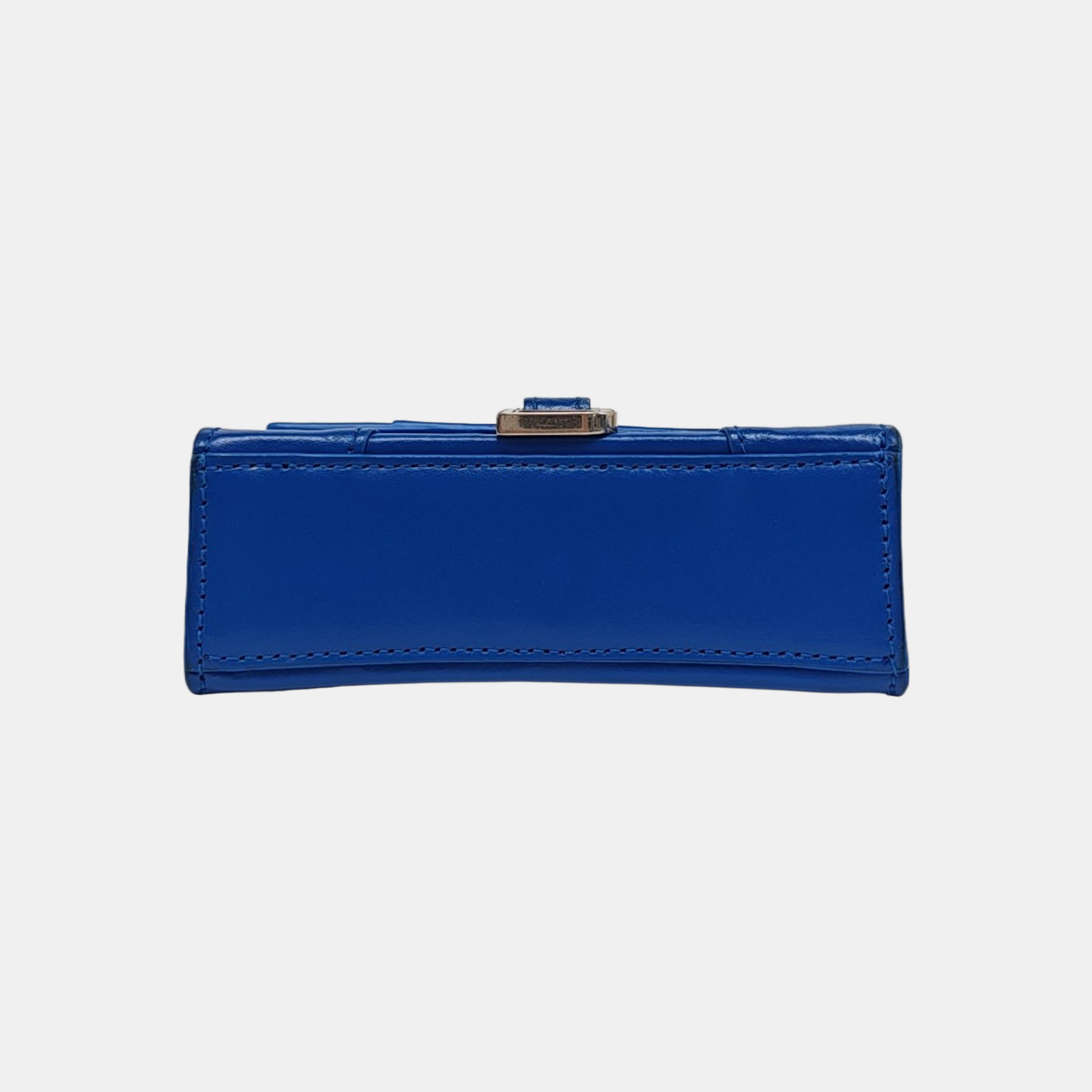 Authenticated pre-owned  Hourglass Mini Calfskin Blue - Shoulder Bag at Looply