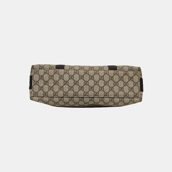 Monogram Coated Canvas Shoulder Bag Black
