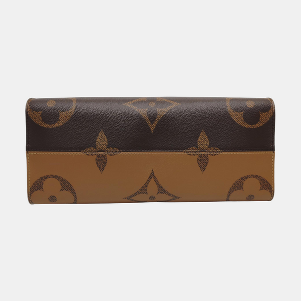 Authenticated pre-owned  ONTHEGO MM Monogram Coated Canvas Brown - Tote Bag at Looply