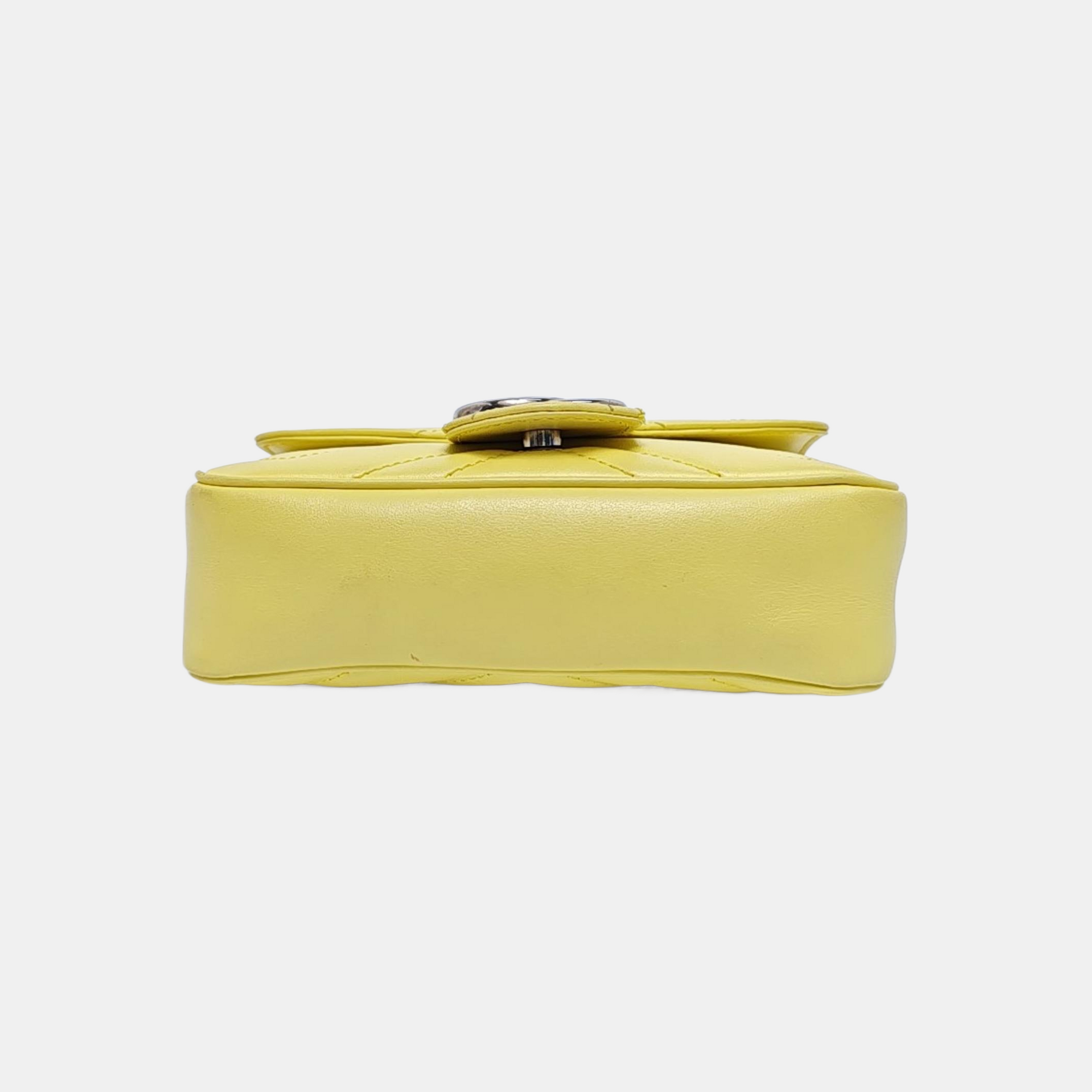 GG Marmont Mini Quilted Calfskin Yellow