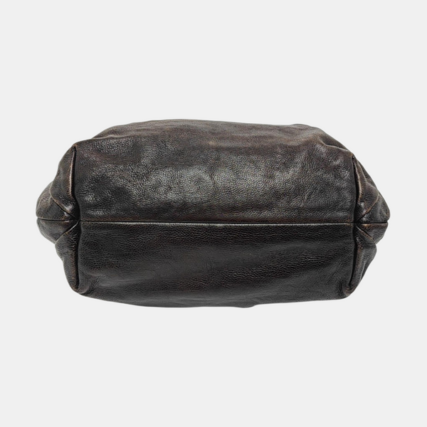 Calfskin Top Handle Bag Multicolor