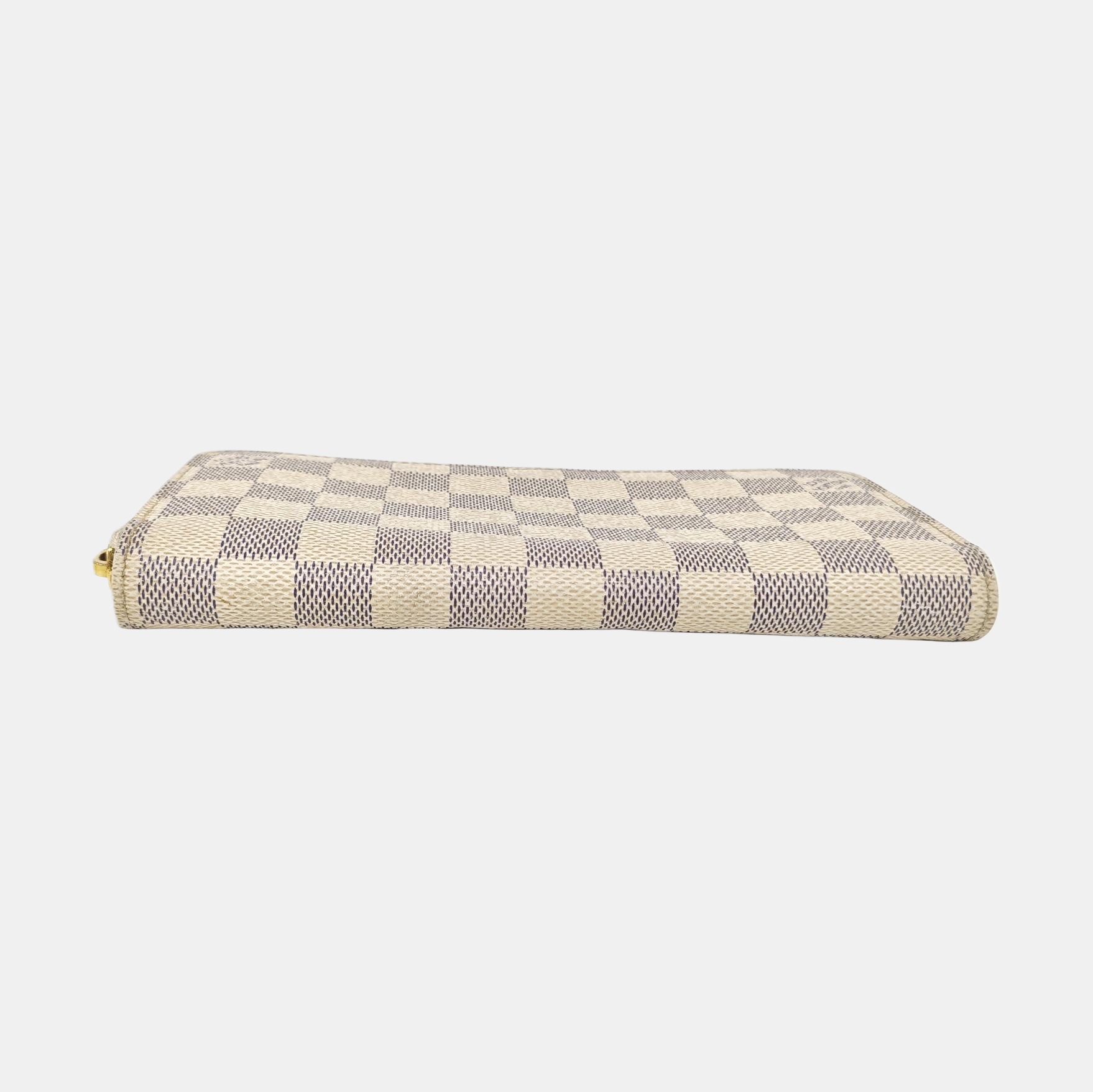 ZIPPY Damier Azur Coated Canvas White Wallet