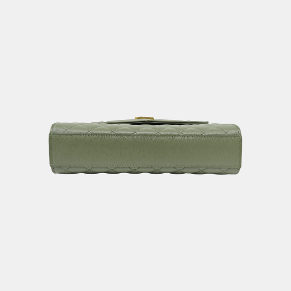 ENVELOPE Medium Quilted Calfskin Green